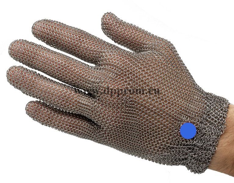 Перчатки кольчужные с метал. резинкой синие WILCO L  от 0 руб.